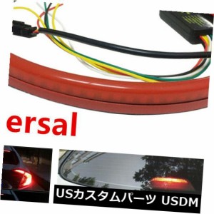 赤いLED車SUVのリヤフロントガラス高マウントブレーキテールライトシーケンシャルストリップ1PC 