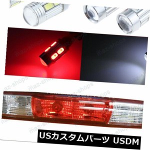 GMC用4個912 T10 LED電球ハイマウント第3ブレーキストップランプホワイトレッドライト 