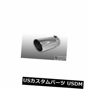 ステンレスボルトオンテールパイプ排気チップ4 "インレット-5"アウトレット-12 "長 