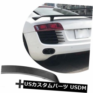 アウディR8リアトランクスポイラーバンパーディフューザーリップカーボンファイバー2010-15工場に適合 