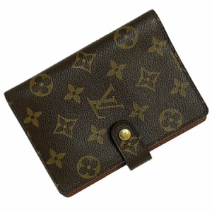 ルイ ヴィトン 手帳カバー アジェンダ PM ブラウン モノグラム R20005 美品 中古 CA0042 LOUIS VUITTON 茶色 6穴 手帳 ノート ビジネス 