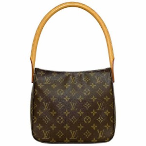 ルイ ヴィトン セミショルダー バッグ ルーピング ＭＭ ブラウン ベージュ モノグラム M51146 美品 中古 FL0081 LOUIS VUITTON ハンドバ