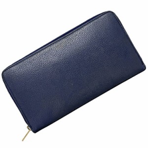 セリーヌ ラウンドファスナー 長財布 ブルー 103973XFL.07IN 財布 レザー 中古 CELINE ファスナー 小銭入れ有 シンプル ラウンド ジップ 