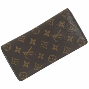 ルイ ヴィトン 長財布 ポルトフォイユ ブラザ ブラウン モノグラム M66540 財布 中古 TA3178 LOUIS VUITTON 折り財布 縦 小銭入れ有 ヴィ