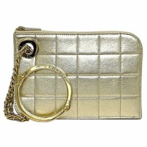 シャネル クラッチバッグ ゴールド チョコバー 美品 レザー ラムスキン 中古 7番台 CHANEL ハンドバッグ ミニバッグ チェーン ヴィンテー