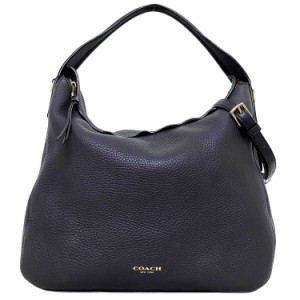 コーチ 2way バッグ ブリーカー ネイビー ゴールド 31623 美品 肩掛けバッグ レザー グレインレザー 中古 COACH ショルダーバッグ ファス