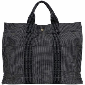 エルメス トートバッグ トート MM グレー エールライン 美品 キャンバス 中古 HERMES 灰色 軽量 ポケット豊富 A4 ヴィンテージ ビジネス 