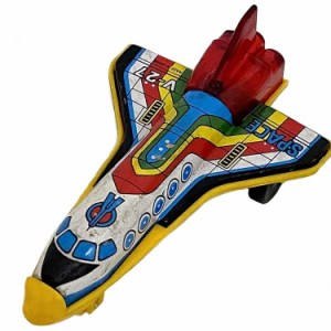 スペースシャトル おもちゃ 飛行機 ブリキ プラスチック 中古 玩具 ヴィンテージ 昭和 レトロ V-27 SPACE イエロー 黄色 コレクション 昭