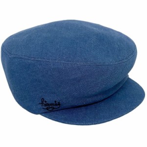 エルメス キャスケット ライトブルー 美品 帽子 デニム キャンバス 中古 HERMES ロゴ 刺繍 帽子 アパレル 青 シンプル ワンポイントロゴ 