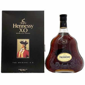 ヘネシー XO ec-20402 Hennessy XO EXTRA OLD COGNAC 黒キャップ クリアボトル 1000ml 1L 1リットル ブランデー 未開封 未開栓 内容量 フ