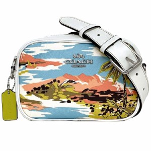 コーチ ショルダーバッグ ミニジェイミー ホワイト ライトブルー CK176 ec-20672 未使用 美品 PVC レザー Sランク COACH ミニバッグ カメ