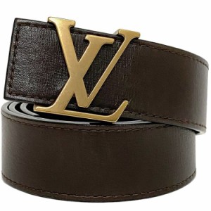 ルイ ヴィトン ベルト サンチュール LV イニシアル ブラウン ユタ M6902 f-20122 美品 40mm レザー 中古 CA0056 LOUIS VUITTON ウエスト