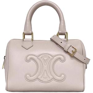 美品】CELINE ハンドバッグ ミニボストン マカダム柄 青かっ 