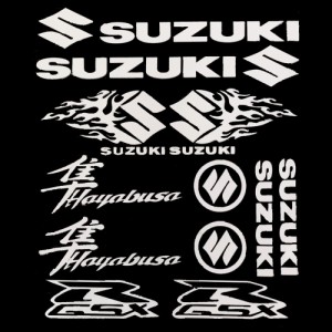 (WSY)SZKステッカー 車/バイク用 クリアフィルム 転写 防水カッティング ステッカー (ホワイト)