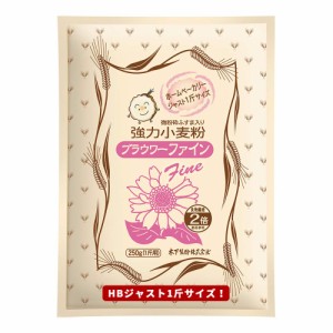 木下製粉 ブラウワー ファイン 250g×12袋 パン用 小麦粉 微粉砕小麦ふすま入り 強力粉 強力小麦粉