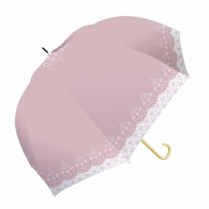 藤田屋 All Weather Umbrella 雨晴兼用ドーム傘 長傘 レース ピンクベージュ UJ-2262