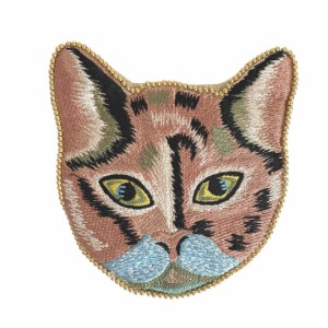 東京かんかん コインパース 『 キャット刺繍ポーチ ：ミックス 』 猫雑貨 ネコ かわいい ポーチ 小銭入れ 小物入れ ミニポーチ レディー