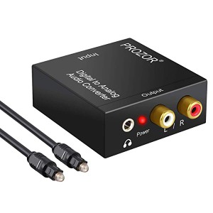 DAC デジタル アナログ変換器 同軸デジタル信号入力 光ケーブル付き RCA＆3.5mmミニジャツク出力 proster