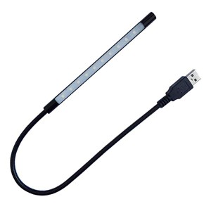 USB LED 5V 1W 10 LEDライト タッチスイッチ調光式 360度回転高輝度省エネランプ 野外燈コンピュータ燈（黒） 送料無料