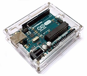 Arduino UNO R3 透明 アクリル エンクロージャー ケース 薄型 コンパクト 送料無料