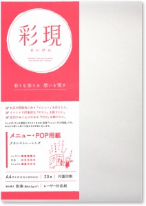 プリンタ用紙 彩現 メニュー・POP用 A4 クラシコトレーシング 1742117 送料無料