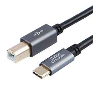 プリンターケーブル, USB 2.0 Type C to USB 2.0 B (オス) USB Type C ケーブル プリンター＆スキャナーケーブル MacBook Pro、H...