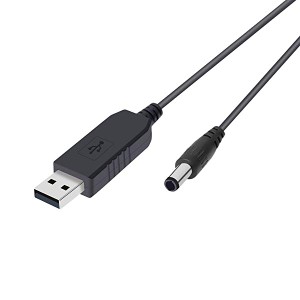 USB DC 電源供給ケーブル 12V 昇圧 USB→DC(外径5.5mm内径2.1mm) 長さ1m 送料無料