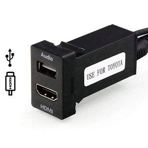 USB入力ポート＆HDMI入力ポート オーディオパーツ スイッチホールパネル TOYOTA トヨタ車系用