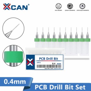 Xcan 0.4mmマイクロミニpcbドリルビット (ドリルプリント回路基板用) 超硬ガンドリルビット