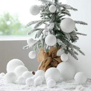 クリスマスツリーハンギングオーナメント ラウンドフォームボール 4?10cm フォームボール DIY 家装飾 年