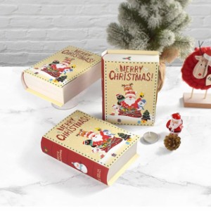 ブックシェイプクリスマスキャンディーギフトボックス xmasパッキングボックス メリークリスマスパーティーデコレーション家庭用 新年 20