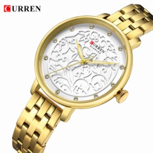 カレン新ゴールド女性腕時計ビジネスクォーツ時計レディース Top ブランド高級女性腕時計ガール時計レロジオフェミニン