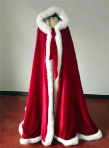 【送料無料】クリスマス マント 120cm 130cm 150cm 180cm 新劇 演出 高品質 イベント 魔法使い ローブ サンタ 仮装 衣装 コスチューム