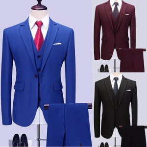 【送料無料】1ボタンスリムスーツ フォーマル スーツ ビジネススーツ シングル メンズスーツ 3カラー 紳士服 男性用背広 就職活動suit 3
