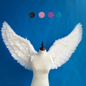 天使 羽 コスプレ道具 羽 翼 wing ウイング ホワイト ブラック ブルー ピンク パープル 78*130cm 天使みたい 妖精 悪魔 ファッションショ