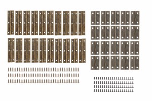 家具 用 アンティーク おしゃれ ブロンズ ビス付 蝶番 2サイズ 計40個 (長さ 60mm ／長さ 34mm ) 木工 ハンドメmmk-q09【1〜2日発送】