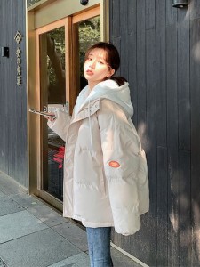 韓国ファッションアウター ジャケット コート中綿 レディース ショートコート 防寒学生2021冬