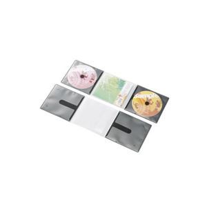 (まとめ)エレコム CD/DVD用スリム収納ソフトケース CCD-DP2C10BK(×5セット) |b04