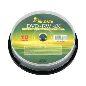 (まとめ)磁気研究所 DVD-RW 4.7GB 10枚スピンドル データ用 4倍速対応 メーカーレーベル MR.DATA DVD-RW47 4X10PS(×5セット) |b04