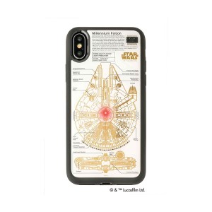 STAR WARS スター・ウォーズ グッズコレクション FLASH M-FALCON 基板アート iPhone Xケース 白 F10W |b04