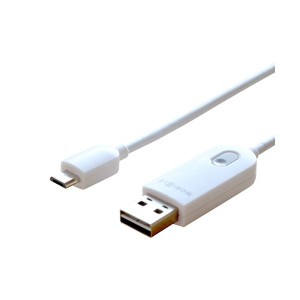 （まとめ）MCO タイマー機能付USBケーブル microUSB 1m STI-M10／WH(×5セット) |b04