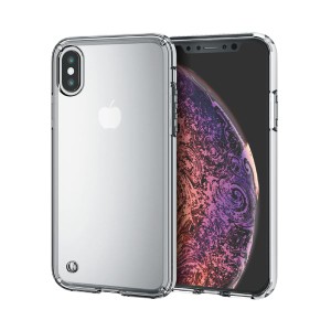 （まとめ）エレコム iPhone XS/ハイブリッドケース/クリア PM-A18BHVCCR(×5セット) |b04