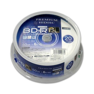 （まとめ）PREMIUM HIDISC BD-R DL 1回録画 6倍速 50GB 20枚 スピンドルケース (×10個セット) HDVBR50RP20SPX10 |b04