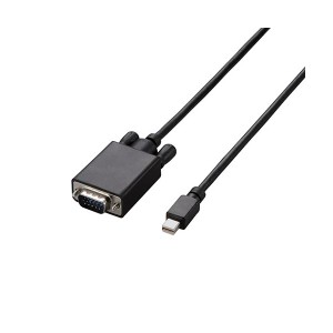 エレコム Mini DisplayPort-VGA変換ケーブル/2m/ブラック AD-MDPVGA20BK |b04