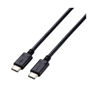 エレコム USB2.0ケーブル(認証品、USB Type-C(TM) to USB Type-C(TM)) 2m ブラック U2C-CC5PC20NBK |b04