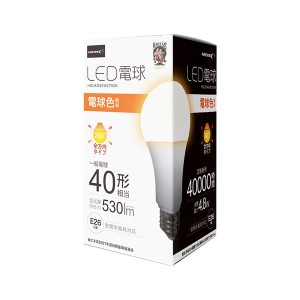 (まとめ)HIDISC LED電球(一般電球40形相当) 電球色 HDLED40W2700K(×3セット) |b04