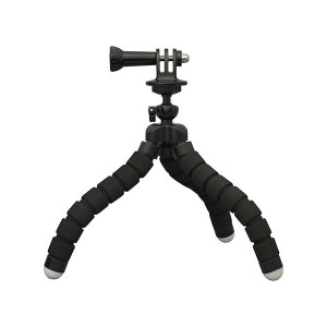 エレコム GoPro HERO9／8／7／6／5／MAX用 マウント 自撮り棒 フレキシブル 三脚 軽量 小型 立てる 巻き付ける 挟む アクションカメラ用 