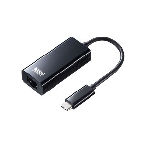 サンワサプライ USB3.2 TypeC-LAN変換アダプタ（ブラック） USB-CVLAN2BKN |b04