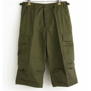 アメリカ軍 BDU クロップド カーゴパンツ 迷彩服 Sサイズ オリーブ 7分丈 レプリカ 米軍 ミリタリーパンツ 軍モノ |b04