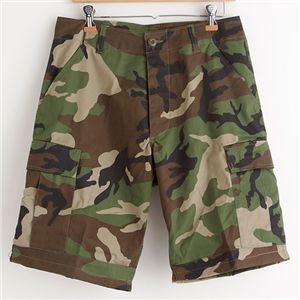 アメリカ軍 BDU カーゴショートパンツ/迷彩服パンツ (XSサイズ) ウッドランド (レプリカ) |b04
